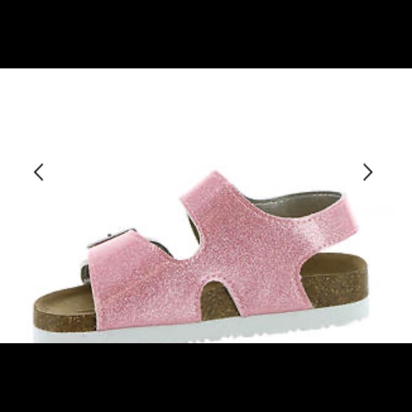 Rachel Shoes Little Girl Pink Glitter Sandals - Picture 2 of 6